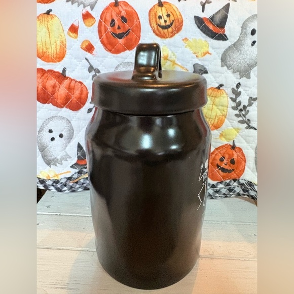 Rae Dunn Black Halloween Trick or Treat Jar - Picture 5 of 5